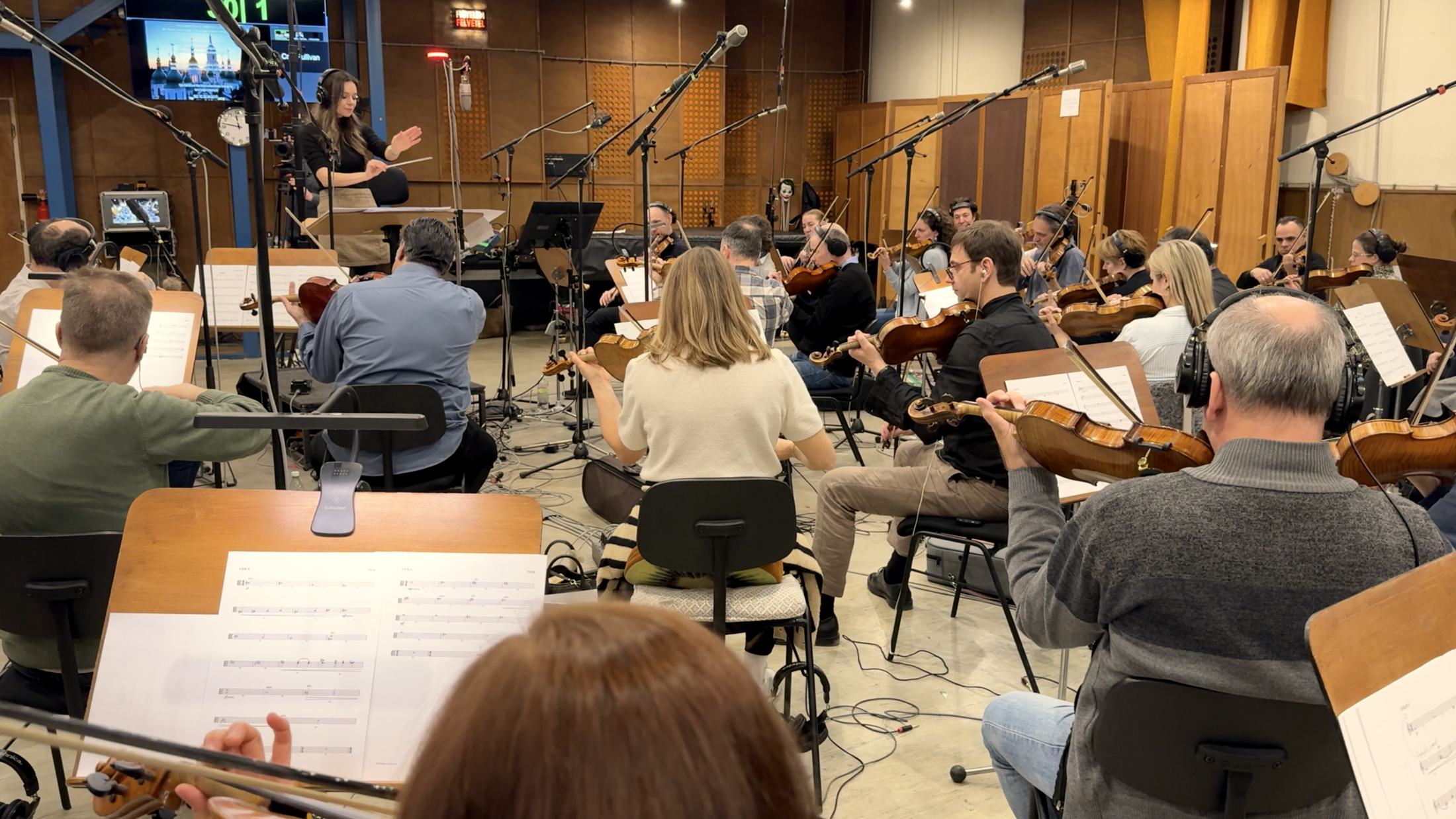 The fifty-two string players at Budapest Scoring Studio